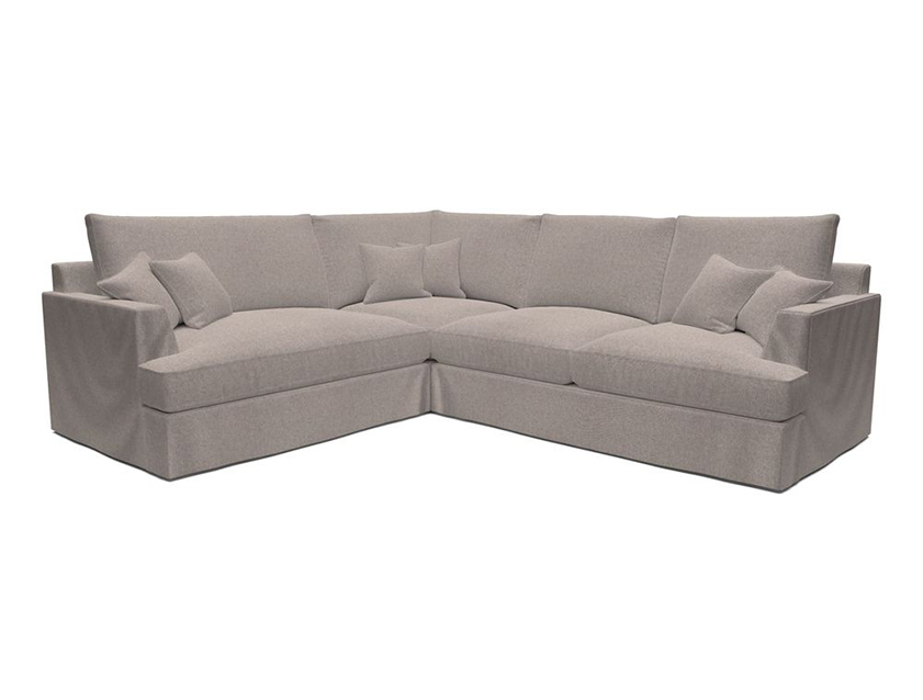 Slingsby Large Corner Sofa RHF Loose Cover in Two Tone Plain Biscuit